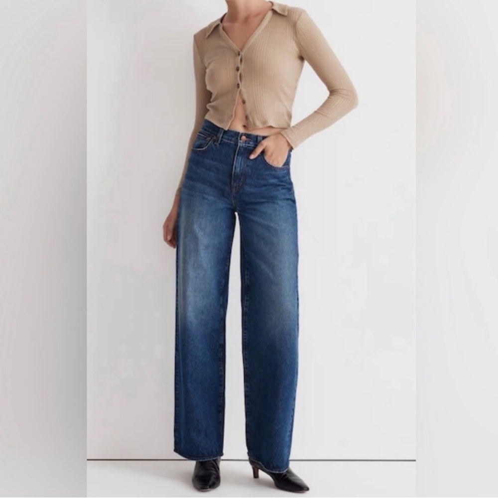 Madewell super wide leg jeans high waist  size 31